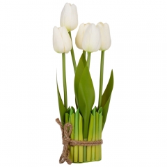 Букет тюльпанов "Рапсодия", кремовый, 25,5 см (9129-013)