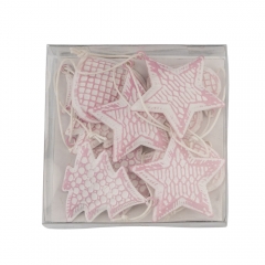 Комплект ялинкових прикрас  "Ялинки, серденька, зірочки", 9 шт. (043NY)