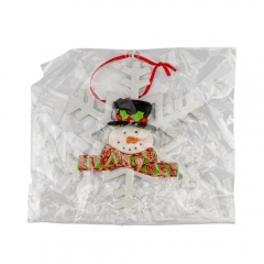 Ялинкова прикраса "Дід Мороз і сніжинка" (0515J)