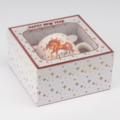 Кружка з ложечкою "Символ 2026 року - Вогняний Кінь", 200 мл (9250-002)