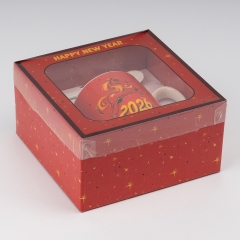 Кружка з ложечкою "Символ 2026 року - Вогняний Кінь", 200 мл (9250-003)