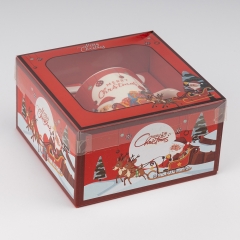 Кружка з ложечкою "Подарунки від Санти", 200 мл * Рандомний вибір дизайну (9250-027)