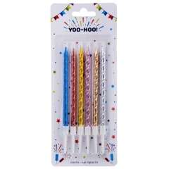 Набір свічок для торта "Яскраве свято", 12,5 см (9074-002)