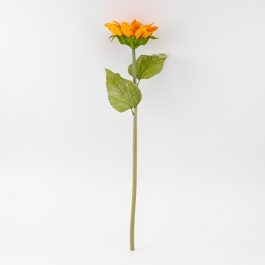 Искусственный подсолнух, оранжевый, 63 см (9259-005)