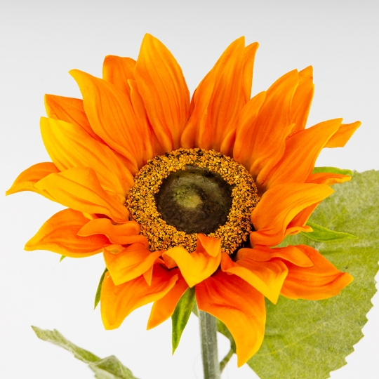 Искусственный подсолнух, оранжевый, 63 см (9259-005)