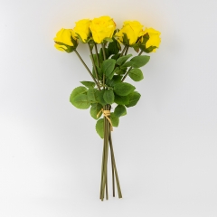 Букет роз, 8 бутонов, желтый, 48 см (9259-021)