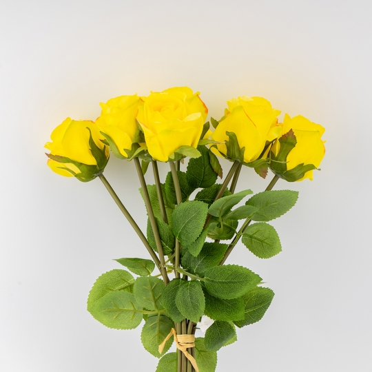 Букет роз, 8 бутонов, желтый, 48 см (9259-021)