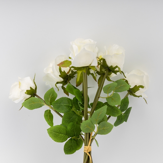 Букет роз, 8 бутонов, белый, 48 см (9259-022) Букет роз, 8 бутонов, белый, 48 см (9259-022)