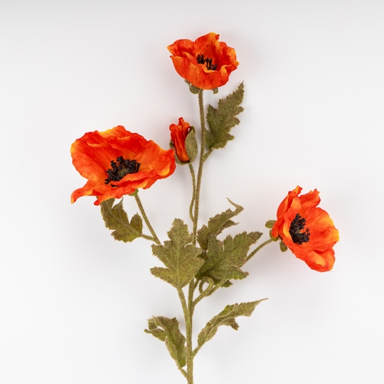 Искусственный мак, оранжевый, 80 см (2024-001) Искусственный мак, оранжевый, 80 см (2024-001)