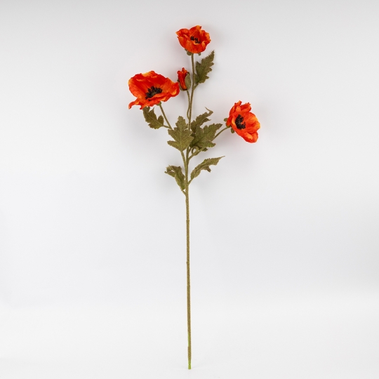 Искусственный мак, оранжевый, 80 см (2024-001) Искусственный мак, оранжевый, 80 см (2024-001)