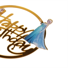 Топер в торт "Happy Birthday" *рандомний вибір дизайну (8820-001)