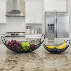 Набір з 2 фруктівниць "Чорне мереживо", 23 * 38 см ВРЯТОВАНА ПОЗИЦІЯ (9290-011)