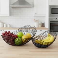 Набір з 2 фруктівниць "Чорне мереживо", 23 * 34 см ВРЯТОВАНА ПОЗИЦІЯ (9290-012)