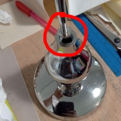 УЦІНКА Свічник 40 см, бронза+нікель (Зломана ножка) (00BR-205418)