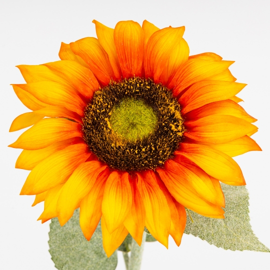Искусственный подсолнух с эффектом живого прикосновения, оранжевый, 62 см (2025-015)