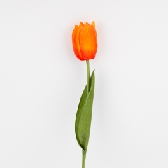 Штучний тюльпан з ефектом живого дотику, помаранчевий, 45 см (2025-016)