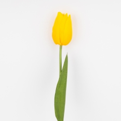 Штучний тюльпан з ефектом живого дотику, жовтий, 45 см (2025-018)