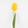 Штучний тюльпан з ефектом живого дотику, жовтий, 45 см (2025-018)