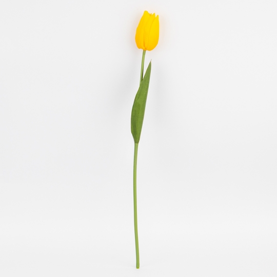 Штучний тюльпан з ефектом живого дотику, жовтий, 45 см (2025-018) Штучний тюльпан з ефектом живого дотику, жовтий, 45 см (2025-018)