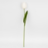 Штучний тюльпан з ефектом живого дотику, білий, 45 см (2025-019)