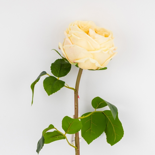 Штучна піоновидна троянда з ефектом живого дотику, кремова, 53 см (2025-023) Штучна піоновидна троянда з ефектом живого дотику, кремова, 53 см (2025-023)