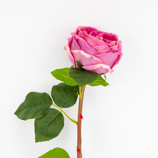 Штучна піоновидна троянда з ефектом живого дотику, рожева, 53 см (2025-024) Штучна піоновидна троянда з ефектом живого дотику, рожева, 53 см (2025-024)