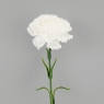 Искусственная гвоздика с эффектом живого прикосновения, белая, 49 см (2025-028)
