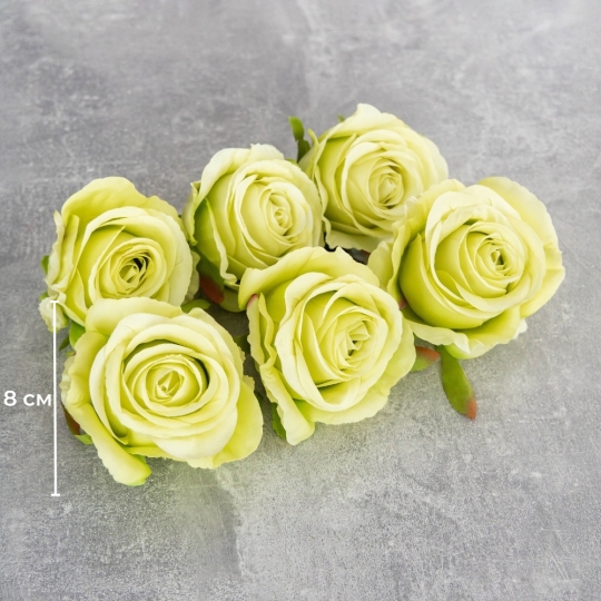 Головка розы, зеленая, 8 см (8502-008/1)