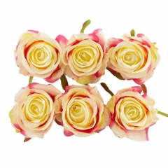 Головка троянди, біло-рожева, 8 см (8502-008/2)