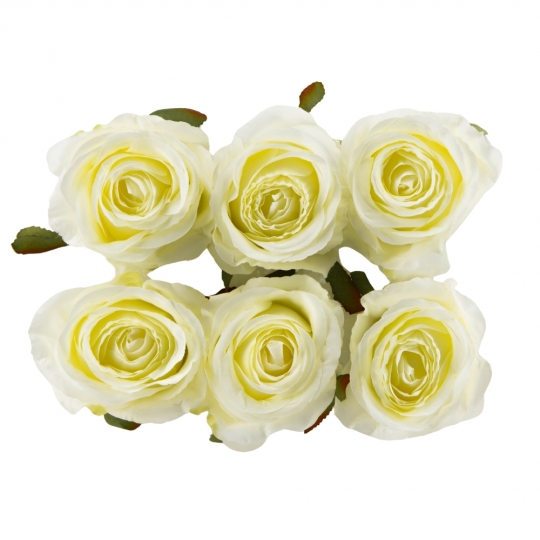 Головка троянди, біла, 8 см (8502-008/4)