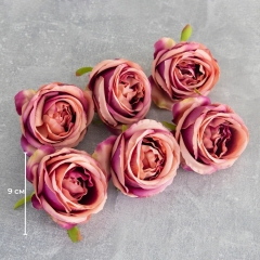 Головка троянди, бузково-рожева, 9 см (8502-009/2)