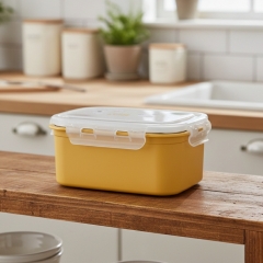 Ланч-бокс дворівневий на 2 відсіки з ложкою, 18,5 см * Рандомний вибір дизайну (9101-007)