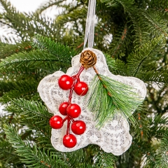 Ёлочная игрушка "Кружевная звезда" (008NZK)