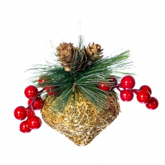 Ёлочная игрушка "Золотой конус" (013NZK)