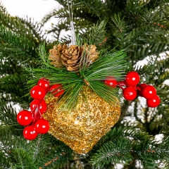 Ёлочная игрушка "Золотой конус" (013NZK)