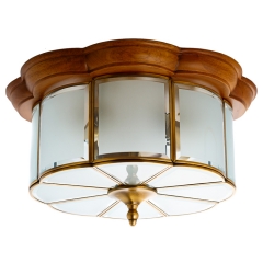 Светильник потолочный с деревянной основой цилиндрической формы (FN017/3) (FN017/3)