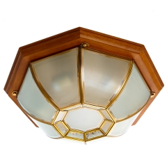 Светильник потолочный с деревянной основой в форме купола (FN018/5) (FN018/5)