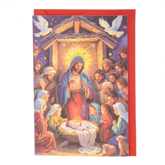 Вітальна листівка з конвертом до Різдва 