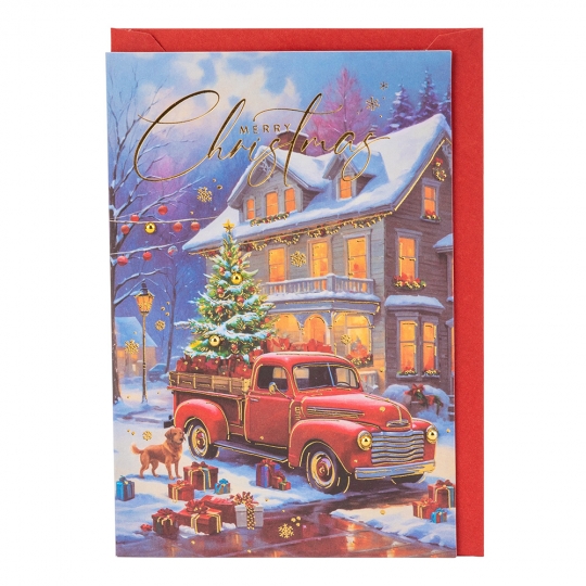 Открытка с конвертом к Новому Году 