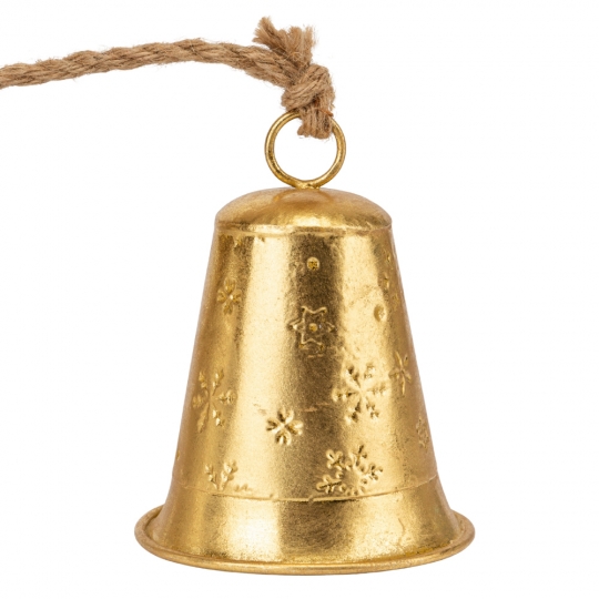 Підвіска з 4 металевих дзвіночків, срібно-золота, 72 см (6034-001)