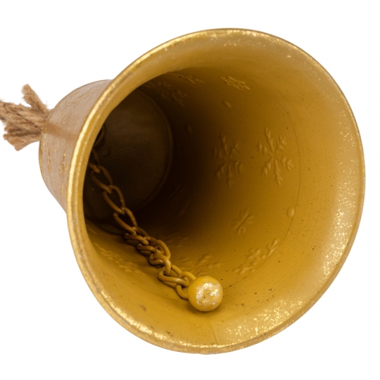 Підвіска з 4 металевих дзвіночків, срібно-золота, 72 см (6034-001)