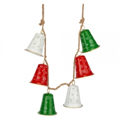 Гірлянда з 6 дзвіночками, різнокольорова, 115 см (6034-002)