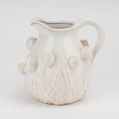 Ваза "Квітучий сад", кремова, 20 см (4011-027)