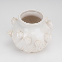 Ваза "Квітучий сад", кремова, 15 см (4011-029)