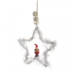 Підвіска "Пухнаста зірка" біла (6003-036)