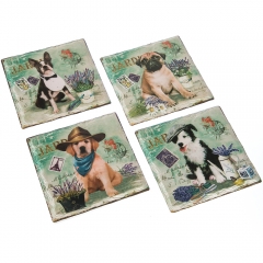 Набір підставок під чашки "Собаки"(4 шт.) (001AB)