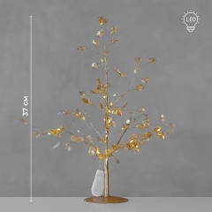 Декоративне дерево з підсвіткою "Золотий кришталь", 37 см (9239-007)
