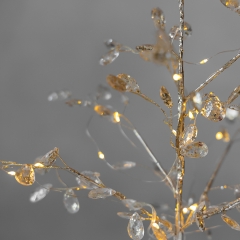 Декоративне дерево з підсвіткою "Золотий кришталь", 37 см (9239-007)