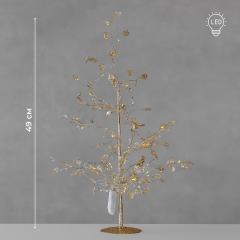 Декоративне дерево з підсвіткою "Золотий кришталь", 49 см (9239-008)