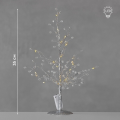 Декоративне дерево з підсвіткою "Срібне сяйво", 35 см (9239-010)